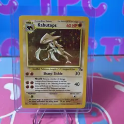 Pokemon TCG Kabutops Holo Rare Card 9/62 Fossil - Image 1