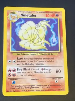 Pokemon Card TCG 12/102 Holo Rare Base Set VLP/NM Unlimited Edition - Image 1