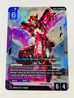 Gundam Exia Trans Am LR GD03-049 Foil Steel Requiem Gundam Card Game English NM - Image 3