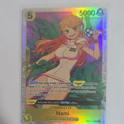 Namco Nami OP08-106: Two Legends Super Rare Foil Holo One Piece CCG Card - Image 1