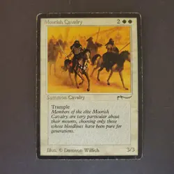MTG Magic the Gathering Moorish Cavalry (Light) Arabian Nights HP Heavy Play - Image 1