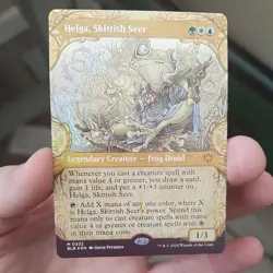 Helga, Skittish Seer (Showcase) Foil, Near Mint, MTG Bloomburrow - Image 1