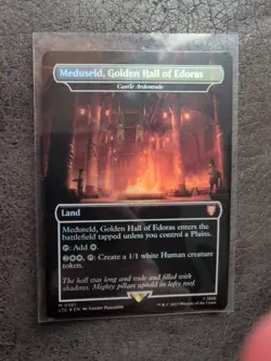 Meduseld, Golden Hall of Edoras, M 0361, NM Surge Foil, MTG LotR LTC Lord Rings - Image 1