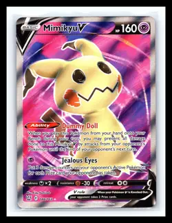 💥 Mimikyu V - 148/163 - Pokemon Battle Styles Sword & Shield Full Art Rare Holo - Image 1