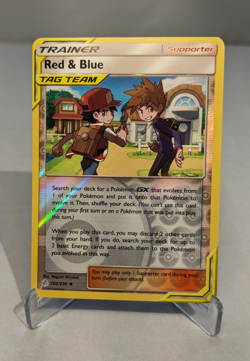 Pokemon Sun and Moon Cosmic Eclipse Red & Blue Reverse Holo 202/236 - Image 1