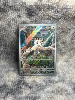 Pokemon Meowth Illustration Rare TCG Phantasmal Flames NM 106/094 2025 - Image 1