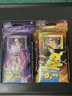 Set of 2 Pokemon XY Evolutions Theme Deck MEWTWO/ PIKACHU -Factory Sealed- - Image 1