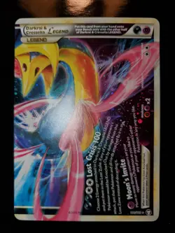 Darkrai & Cresselia Legend BOTTOM 100/102 Holo Swirl Pokemon HGSS Triumphant NM - Image 3