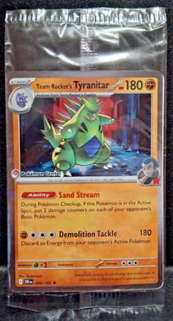 Pokemon Center Team Rocket's Tyranitar 096/182 Destined Rivals Promo Sealed - Image 1