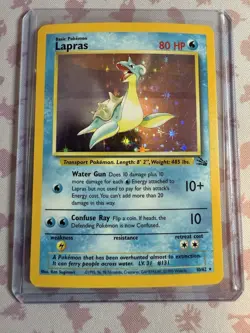 Lapras 10/62 Holo Rare *Fossil* *Unlimited* Pokemon TCG - Image 1