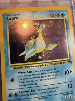 Lapras 10/62 Holo Rare *Fossil* *Unlimited* Pokemon TCG - Image 3