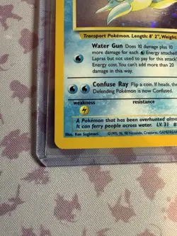 Lapras 10/62 Holo Rare *Fossil* *Unlimited* Pokemon TCG - Image 5