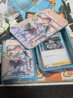 2024 Pokemon SC Themed Storage Tin Hop With Deck Sleeves & Sealed Promo - Image 1