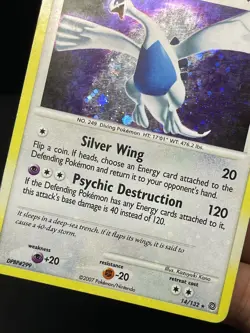 LUGIA LV. 43 POKEMON 14/132 SECRET WONDERS HOLO RARE HOLO BLEED ERROR - Image 5