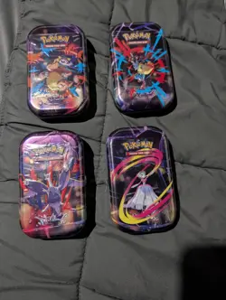 Pokemon TCG Mega Evolution Mega Heroes Sealed Mini Tins Set of 4 - Image 1