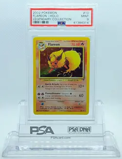 2002 POKEMON LEGENDARY COLLECTION FLAREON #10 HOLO FOIL PSA 9 MINT #41384314 - Image 2