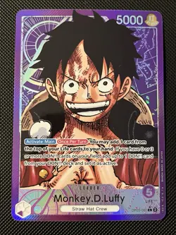 One Piece TCG Monkey D Luffy Leader Alt Art OP05-060 English - Image 1