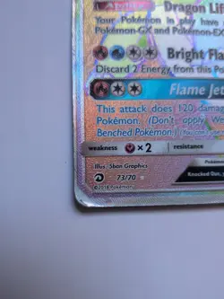 2018 Sun & Moon - Dragon Majesty Salamence-GX Stage 2/Rare Rainbow #73- POOR - Image 5