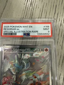 PSA 9 Reshiram EX 166/086 Wht EN-White Flare Special Illustration Rare Pokemon - Image 2