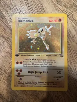 Pokemon Tcg WotC 1st Edition Fossil Rare Holo Hitmonlee 7/62 Foil Card LP - Image 1