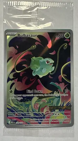 Pokemon TCG Mega Evolution 133/132 Bulbasaur Stamped SEALED Promo Card - Image 1