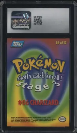 1999 Pokemon Topps The First Movie E6 Charizard First Print CGC 8 NM-MT - Image 2
