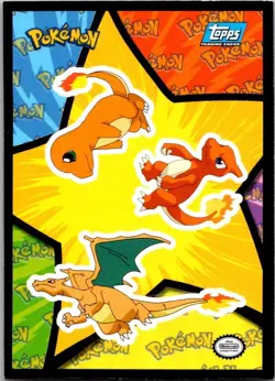 1999 Topps Pokemon the First Movie #NNO Mewtwo puzzle Charizard / Charmander - Image 1