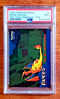 1999 Topps Pokemon Movie Charizard #50 The Tail End of the Race Holo Foil PSA 9 - Image 1