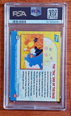 1999 Topps Pokemon Movie Charizard #50 The Tail End of the Race Holo Foil PSA 9 - Image 3