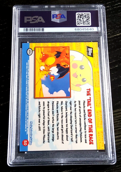 1999 Topps Pokemon Movie Charizard #50 The Tail End of the Race Holo Foil PSA 9 - Image 4