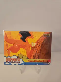 1999 Topps Pokemon: The First Movie 51 Trapped Charizard Blue Logo First Edition - Image 1