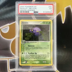 Pokemon PSA 5 Swalot 50/101 EX Hidden Legends 2004 - Image 1