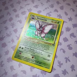 Venomoth Jungle 13/64 Pokemon Holo Rare 1999 WOTC Vintage Heavy Play HP - Image 2