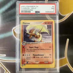 Flareon 5/100 Sandstorm Holo Pokemon TCG 2003 PSA 7 - Image 1