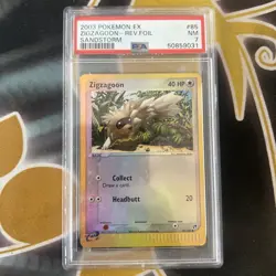 Pokemon Zigzagoon EX Sandstorm Reverse Holo #85 PSA 7 - Image 1