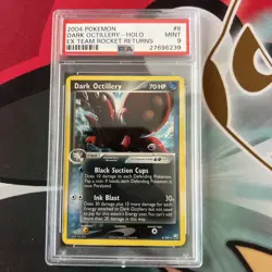 Pokemon Dark Octillery 8/109 EX Team Rocket Returns Holo Rare - PSA 9 MINT - Image 1