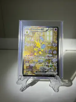 Pokemon TCG Alakazam ex 201/165 Scarlet & Violet 151 Full Art Holo Rare - Image 1