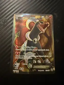 Pokemon TCG Houndoom EX 153/162 Breakthrough Ultra Rare Full Art Holo - Image 1