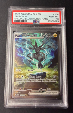 PSA 10 GEM MINT Pokemon Zekrom ex Black Bolt Special Illustration Rare 166/086 - Image 1