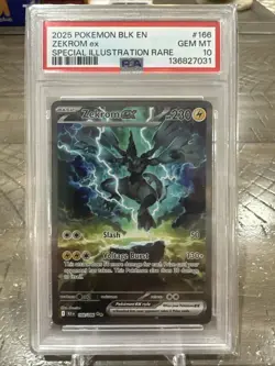Pokemon Zekrom ex Black Bolt Special Illustration Rare 166/086 Gem Mint PSA 10 - Image 1