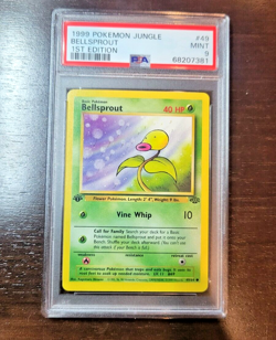 1999 Pokemon 1st Edition Jungle Bellsprout #49 - Graded PSA 9 MINT - Image 1