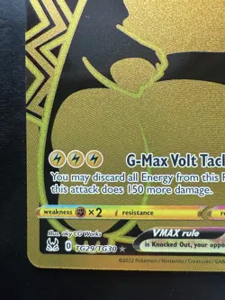 Pokemon Pikachu Lost Origin VMAX Gold Holo TG29/TG30 (NM) - Image 4
