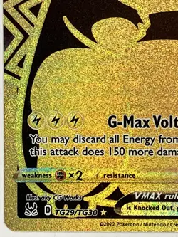 Pikachu Vmax NM GOLD TG29/TG30 Lost Origin Trainer Gallery Pokemon TCG Holo - Image 5