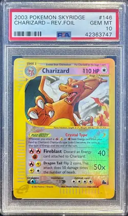2003 POKEMON SKYRIDGE #146 CHARIZARD REV. FOIL PSA 10 - Image 1