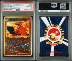 2000 POKEMON JAPANESE NEO 2 PROMO 006 CHARIZARD REVERSE FOIL - PSA 10 SWIRL - Image 3