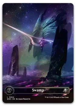 Swamp (0264) (Borderless) #264 (Foil) (NM) Edge of Eternities EOE Magic MTG - Image 1