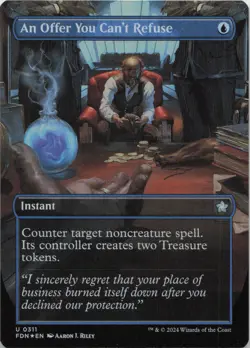 An Offer You Can't Refuse (Borderless) - FOIL - U Foundations 311 - MTG - Image 1