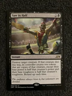 Magic the Gathering MTG - Saw in Half - Unfinity - Image 1