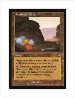 1x Gemstone Mine, Retro Frame Art, Magic MTG NM - Image 1