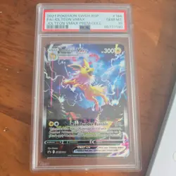 2021 POKEMON SWORD & SHIELD JOLTEON VMAX FULL ART #184 PSA 10 Q1887 - Image 1